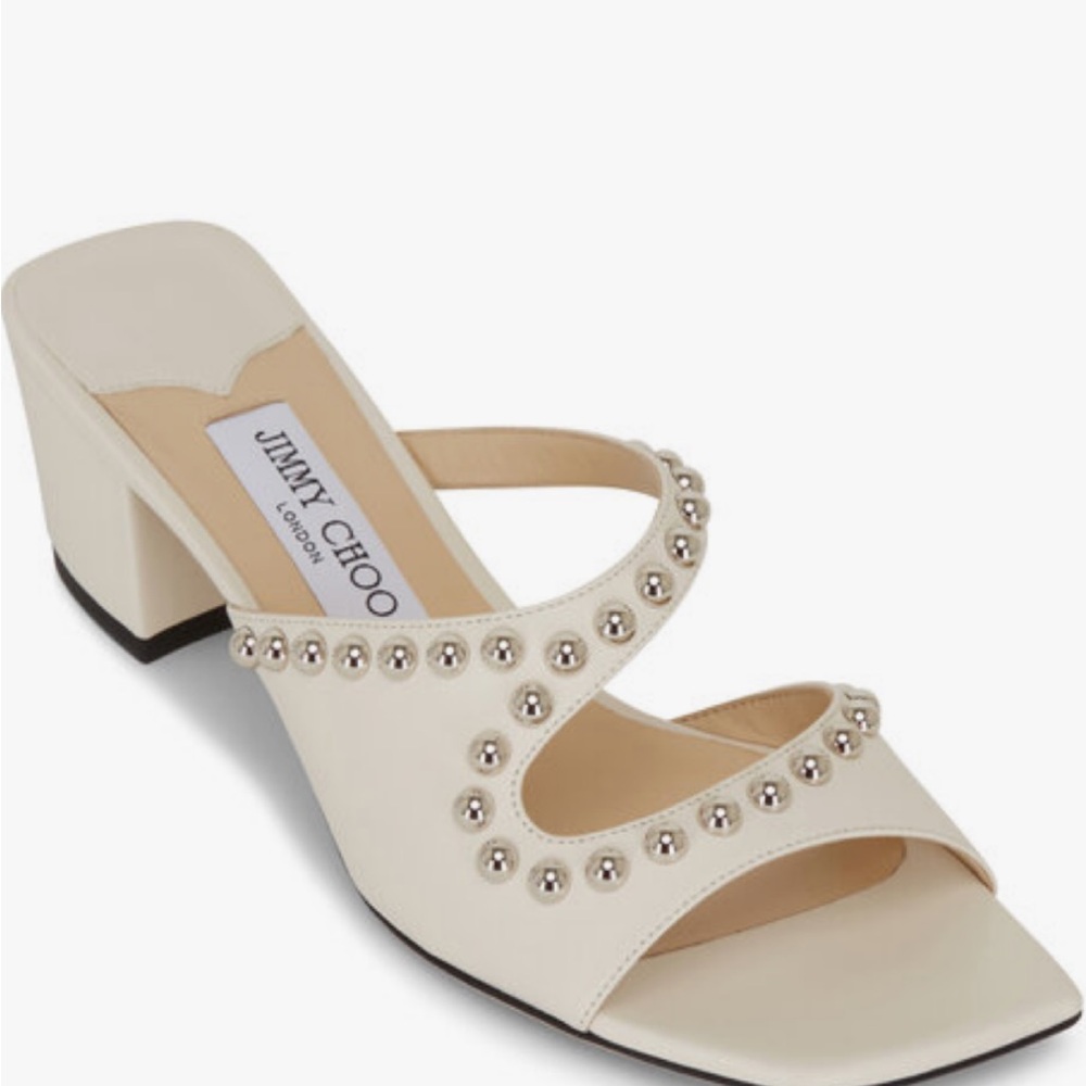 Jimmy Choo Women's Cream Studded Sandals